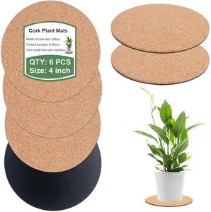 Posavasos para plantas de corcho 2024, almohadilla de corcho DIY, almohadilla para placa de planta para jardinería - Product Image 1