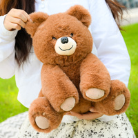 Boneka Beruang Teddy Super Lembut Custom ODM Pesanan Khusus Hadiah Natal Anak Desain Hutan Isi Kapas PP 11-30cm