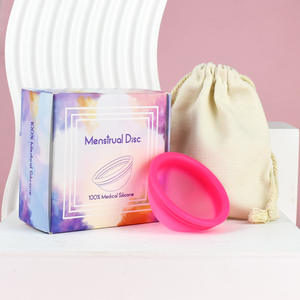 Disques menstruels réutilisables Furuize en silicone médical 100 %, bleus, classiques, souples, pour hommes – Fabricants de disques menstruels - Product Image 1