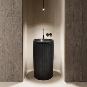 Lavabo de Baño de Mármol Moderno de Lujo, Independiente, Mármol Blanco <span class=keywords><strong>Jazz</strong></span> Verde Indio, Ranurado con Precisión, Tamaño Personalizado, 18 mm de Grosor - Product Image 6