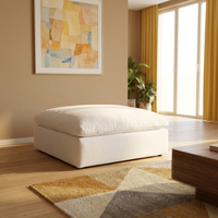 Canapé modulaire d'angle en éponge haute densité, compressé sous vide, blanc crème, pour appartement et hôtel, vente en gros