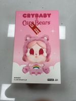 Authentique POP MART CRYBABY X Care Bearss Gobelet en verre avec paille 600ml, Mignon Gobelet à eau de dessin animé, Ornement de bureau, Cadeau de collection