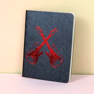 LOGO dikiş dizüstü kağıt kapak öğrenci Notebook damgalama ile toptan Kraft günlük defteri