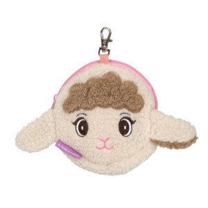 Porte-monnaie en peluche mignon en forme de mouton avec fermeture éclair, mini pochette de rangement en forme de agneau, pendentif sac, petit portefeuille pour filles, accessoires - Product Image 1
