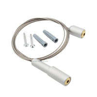 Kit fil de suspension simple face de présentoir de fenêtre personnalisé système d'affichage de câble de galerie suspendue au plafond