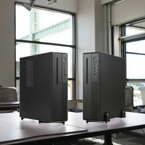 Domify K14-T92 tùy chỉnh HTPC Máy tính để bàn <span class=keywords><strong>tr</strong></span>ường hợp mỏng <span class=keywords><strong>d</strong></span>ọc Micro ATX Mini <span class=keywords><strong>ITX</strong></span> 1U linh hoạt PCIe Bảng điều chỉnh kim loại nhựa Bên Cửa Sổ - Product Image 3