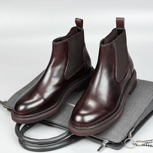 Mocasines de Hombre de Alta Calidad en Color Marrón, Hechos en Inglaterra con Cuero Lavado, Estilo Retro, con Cordones y Suela Goodyear, Impermeables - Product Image 1
