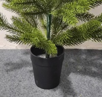 Arbre de Noël artificiel réaliste en gros, vert, non éclairé, avec base en pot pour la décoration de la maison et des fêtes