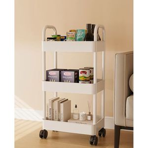 Multipurpose Portable Storage Cart 4 Layers Rectangle Standing Type Easy Cleaning for Kitchen Bathroom Bedroom Use - Product Image 1