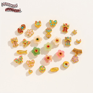 Breloques en alliage de style chinois NANTONG à grand trou pour la fabrication de bijoux DIY, bracelets et ornements en corde - Product Image 4