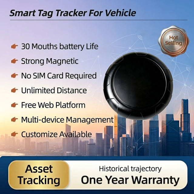 Coin Size Ble Tag  GPS Tracker Tag for Vehicle Key Bag Pet Asset Tracking