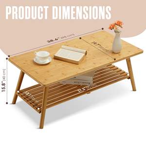Fabbrica moderno salotto basso in <span class=keywords><strong>legno</strong></span> tavolino pieghevole pieghevole <span class=keywords><strong>tavolo</strong></span> da caffè pieghevole per sedersi sul pavimento scrivania di bambù - Product Image 2