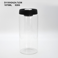 Pot à café en verre sous vide / Bocal à café en verre borosilicate / Contenant hermétique