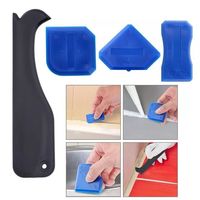 Kit de 4 outils de finition pour calfeutrage, lisseur de mastic silicone multi-rayons, applicateur de coulis, outil de décalfeutrage à 90 degrés pour carrelage domestique