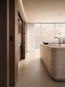 Mueble de Cocina Moderno con Puerta y Panel de MDF en Tono de Madera Clara, Superficie Fácil de Limpiar - Product Image 6