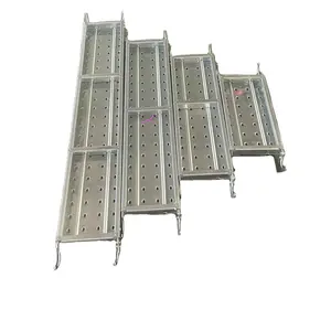 Derfon Wholesale Catwalk Scaffolding Board Galvanized Scaffolding Plank Ringlock Scaffold Platform With Hooks