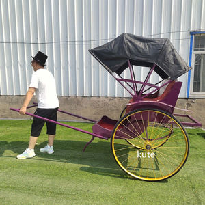 Prix d'usine – Rickshaw japonais violet à deux places, tiré à la main - Product Image 6