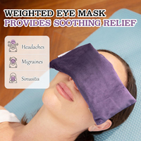Masque oculaire lesté à la lavande pour la relaxation, le yoga, le sommeil, la méditation et l'aromathérapie, chauffant