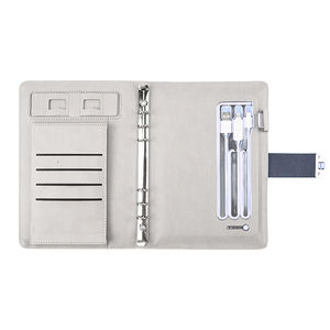 Agenda Personalizada con Logotipo, Cuaderno con Soporte <span class=keywords><strong>para</strong></span> Teléfono Móvil, Diario con Banco de Energía, Bloqueo de Huellas Dactilares, Bolígrafo, Memoria USB - Product Image 3