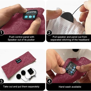 Bandeau de sommeil original avec écouteurs sans fil et haut-parleurs, idéal pour les dormeurs latéraux, la course à pied, l'entraînement, le jogging, le yoga et l'insomnie - Product Image 5