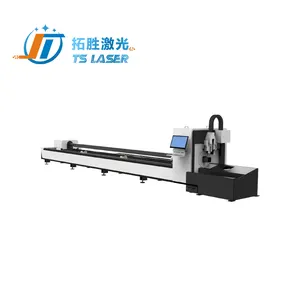 Tuosheng factory price golden supplier laser cutting machine pipe cnc fiber laser cutter for metal round square tube