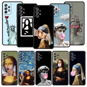 Art Esthétique David Mona Lisa étui pour <span class=keywords><strong>samsung</strong></span> A51 A71 A21S <span class=keywords><strong>A12</strong></span> A11 A15 A25 A31 A41 A32 A23 A33 A53 A73 A03S A05S A13 5G Couverture - Product Image 1