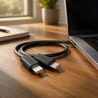 Câble de données USB C vers USB C Toocki 100W PD à charge rapide, flexible et résistant à la flexion, en TPE, pour les voyages et l'usage quotidien