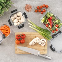 Stockage en verre borosilicate, boîtes à lunch Bento sans BPA, ensemble de récipients de préparation de repas en verre avec couvercles