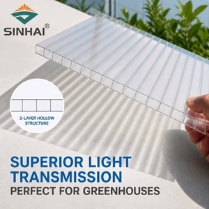 <span class=keywords><strong>Plaque</strong></span> alvéolaire en <span class=keywords><strong>polycarbonate</strong></span> anti-UV 4mm 6mm pour toiture, matériau de construction pour serre de jardin DIY - Product Image 2