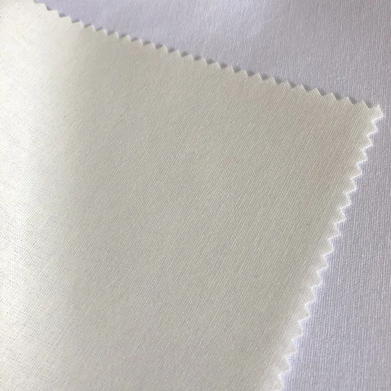 Смешанный белый тканый воротник рубашки из полиэстера и хлопка, фьюзирующая прокладочная ткань для официальной рубашки