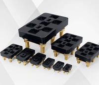 TB06202 Bornier de connexion pour moteur triphasé 50*32mm M4 en laiton pour boîtier de jonction de machine électrique