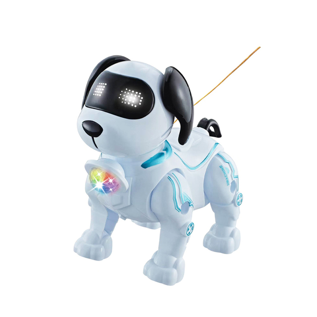 B/O Mechanical Crawling Electric Interactive Dog Toy for Baby Kids with Light Music