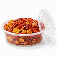 Conteneur alimentaire jetable en PP TeGuan TG452 de 90 oz, compatible micro-ondes, avec couvercle, pour salades, desserts, collations, emballage multi-usages, fournisseur d'emballages personnalisés