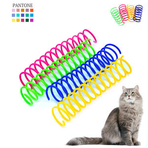 4 Uds. Juguete de resorte en espiral interactivo para gatos creativos de Color personalizado, juguete de resorte de plástico duradero para gatos, juguetes para matar el tiempo y mantenerse en forma - Product Image 5