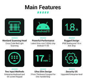 Android <span class=keywords><strong>PDA</strong></span> dữ liệu <span class=keywords><strong>Collector</strong></span> thiết bị đầu cuối 2D Máy Quét Mã Vạch mindeo M40 IP68 4-inch 4 gam LTE thiết bị cầm tay Wifi NFC cho hậu cần - Product Image 2