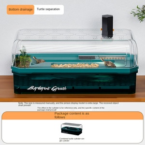 Terrarium Amphibien Spacieux de Haute Qualité en Plastique Écologique Durable Réutilisable pour Reptiles avec Zones Séparées pour Petits Animaux - Product Image 6
