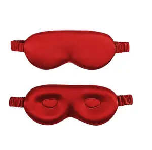 Newest Fashion High Quality Luxury Solid Color 3D Silk Eye Mask for Popular Christmas Gift