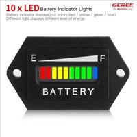 Indicateur de batterie au plomb rhomboïde 24/36/48 volts pour accessoires électriques Analyseur de batterie testeur avec affichage tricolore