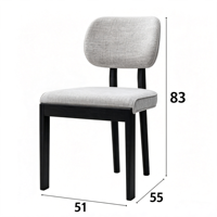 Chaise de salle à manger moderne capitonnée, confortable et résistante, idéale pour les petits espaces, salon, maison ou hôtel