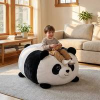 Funda para Silla Puff con Forma de Animal, Bolsa de Almacenamiento para Juguetes de Peluche, Mantas y Toallas
