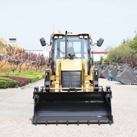 Chargeuse-pelleteuse tout-terrain multifonctionnelle 4x4 avec chargeur frontal et pelle arrière intégrés, livraison directe d'usine