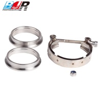 BJR Größe 2,5" CNC V-Band Rohrklemmen-Set mit Schlauchklemmen für Silikonschläuche