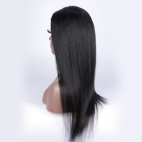 Perruque de luxe 4*4 en soie, cheveux humains brésiliens, texture lisse Remy 9A, longue, installation sans colle, vente en gros