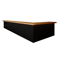 Comptoir de bar au design minimaliste moderne en métal pour restaurants, établissements de restauration rapide, bureaux, réceptions et caisses.