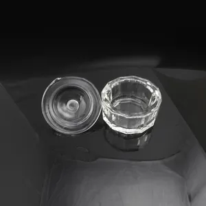 2021 China Beautiful Good Quality Glass Dapping Dish Nail Crystal Bowl Nail Dappen Dish