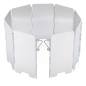 Pare-brise pliable pour réchaud à <span class=keywords><strong>gaz</strong></span>, 9 plaques, extérieur, <span class=keywords><strong>camping</strong></span>, cuisson, écran coupe-vent, alliage d'aluminium, pare-vent - Product Image 1