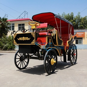 New Cars Black with Red Seats Sightseeing Electric Horse Carriage for Sale Tourism Carriage Customizable Special Transportation - Product Image 2