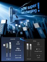 Câble de charge rapide USB C LISEN avec alimentation 240W pour chargeur iPhone 16 haute vitesse, MacBook Pro et iPad