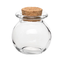 Bouteille ronde carrée d'emballage de safran de bouteille en verre de 50ml avec le bouchon de liège