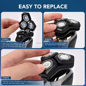 Têtes de rechange améliorées SH71/52 pour rasoirs <span class=keywords><strong>Philips</strong></span> <span class=keywords><strong>Norelco</strong></span> séries 7000 et 5000, lames SH71/SH70/52 pour rasoirs <span class=keywords><strong>Philips</strong></span> 7500 7530 S7311 - Product Image 3